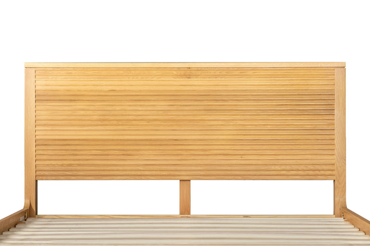 Seattle - Modern Natural Oak Bed