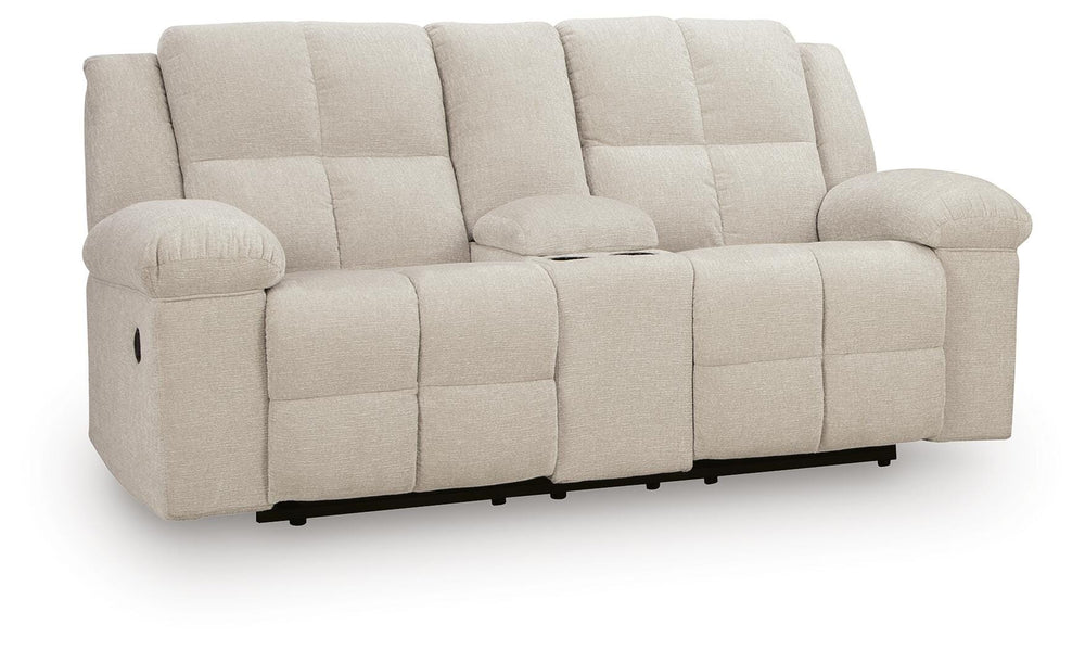 Orlen Reclining Loveseat with Console - Winter (1)
