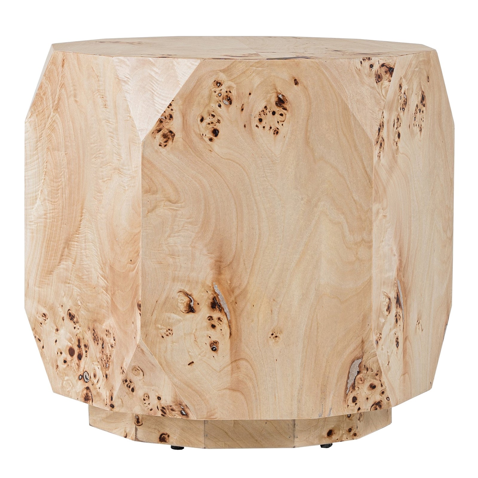 July - Modern Mapa Burl Round End Table