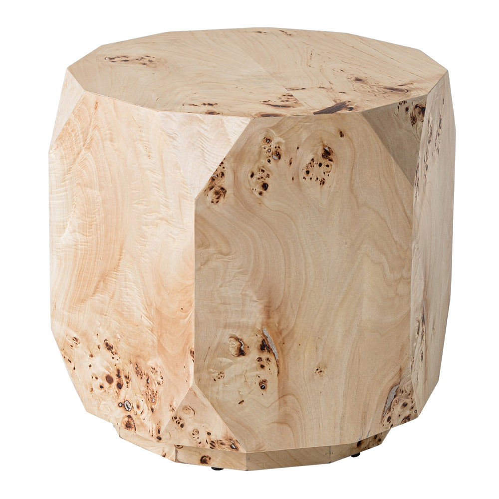 July - Modern Mapa Burl Round End Table - View 2
