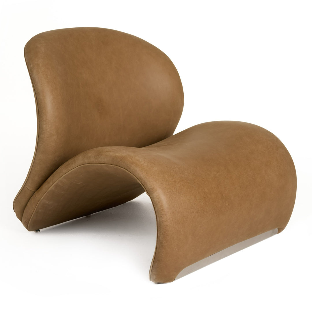 Donovan - Modern Brown Leather Accent Chair