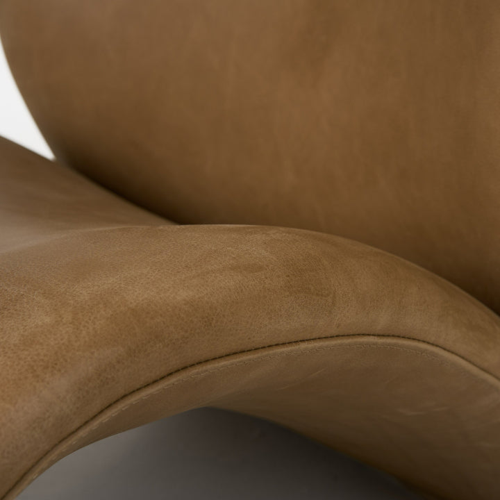 Donovan - Modern Brown Leather Accent Chair