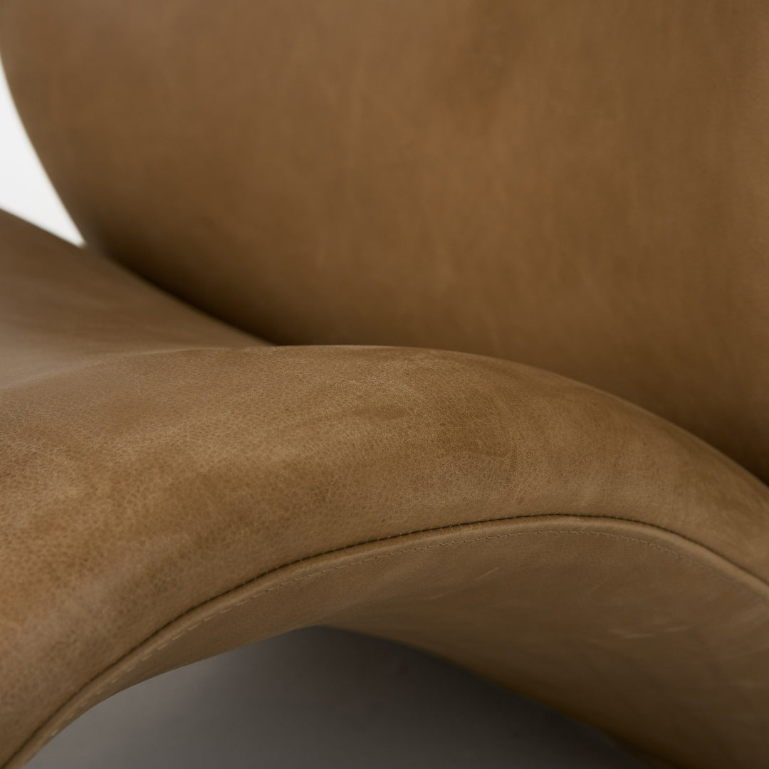 Donovan - Modern Brown Leather Accent Chair