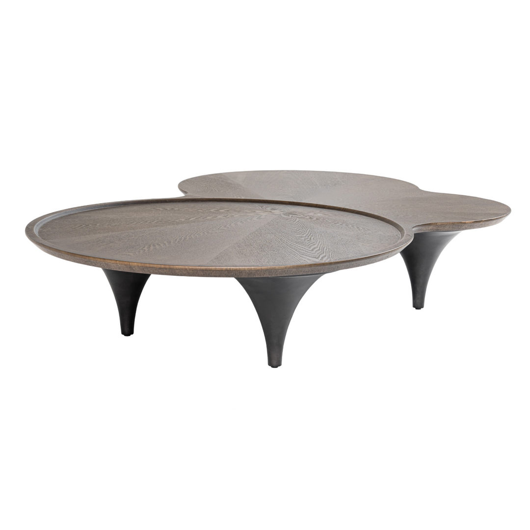 Beulah - Modern Free Form Dark Ash Coffee Table