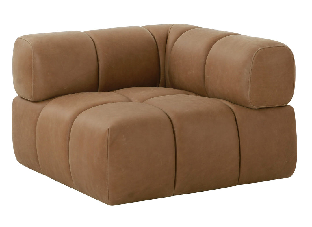 Everest - Modern Brown Leather Modular Corner Sectional Seat