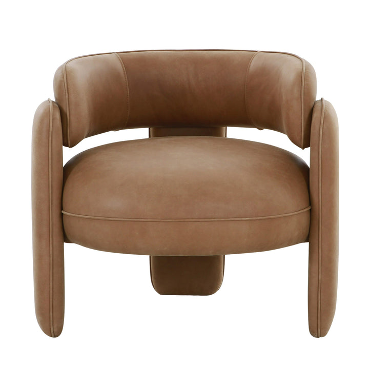 Tioga - Modern Brown Leather Accent Chair