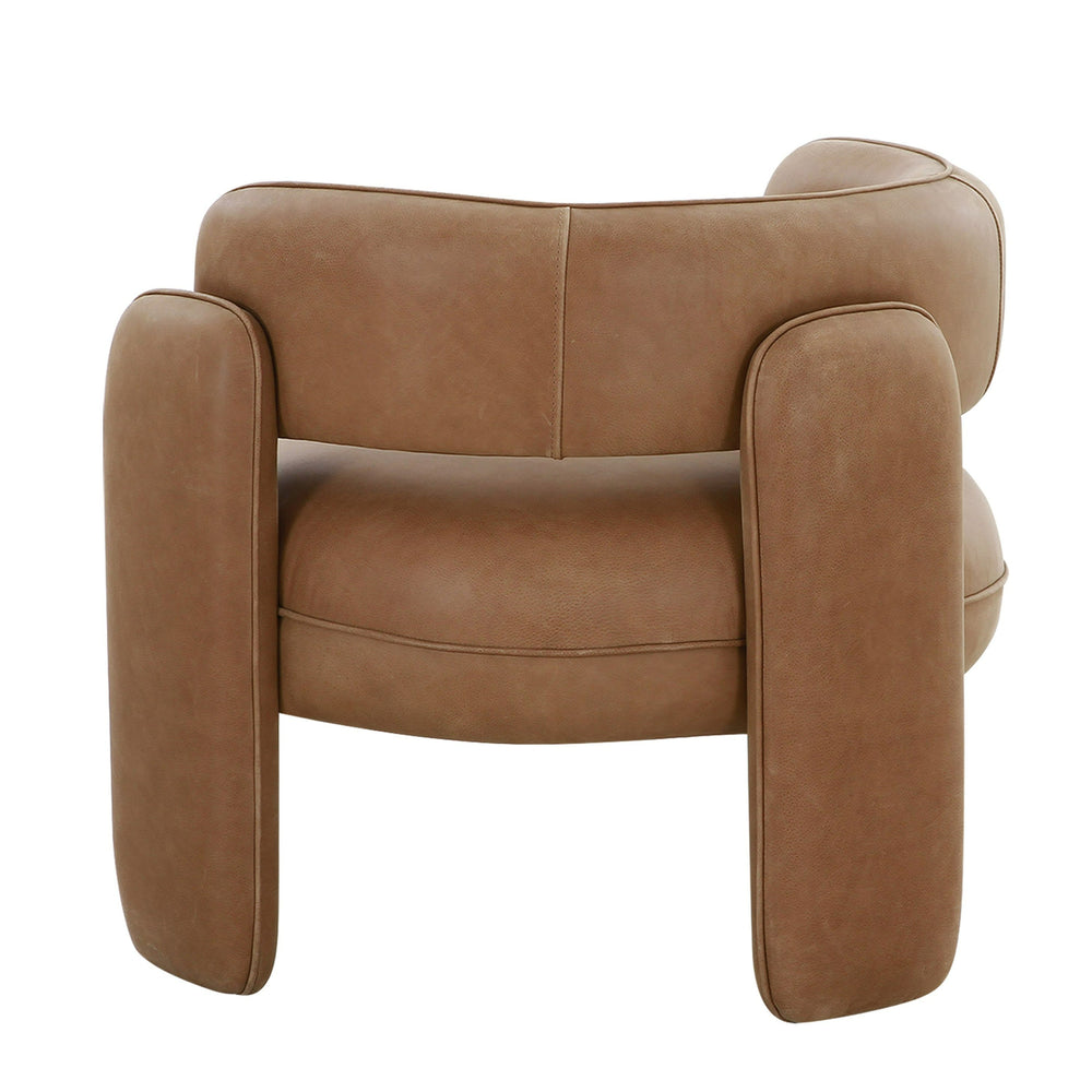 Tioga - Modern Brown Leather Accent Chair - View 4