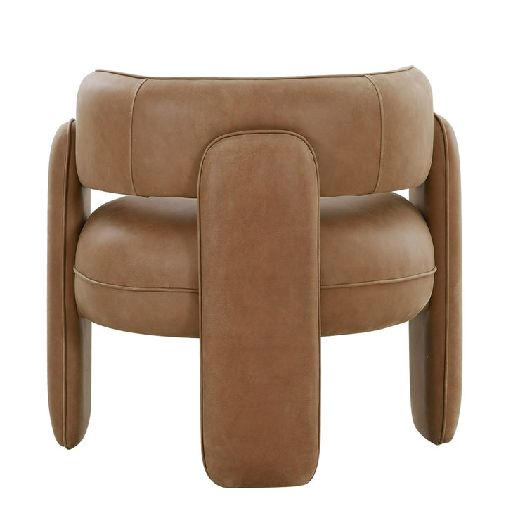 Tioga - Modern Brown Leather Accent Chair