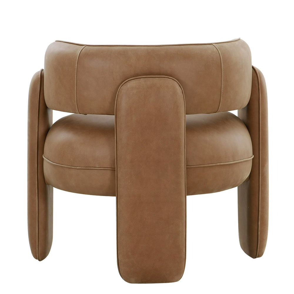 Tioga - Modern Brown Leather Accent Chair - View 5