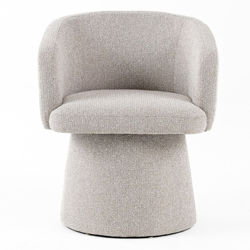 Linton - Modern Light Grey Fabric Dining Chair - View 2