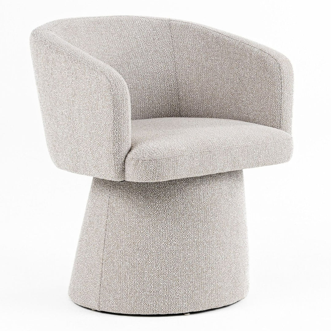 Linton  Modern Light Grey Fabric Dining Chair