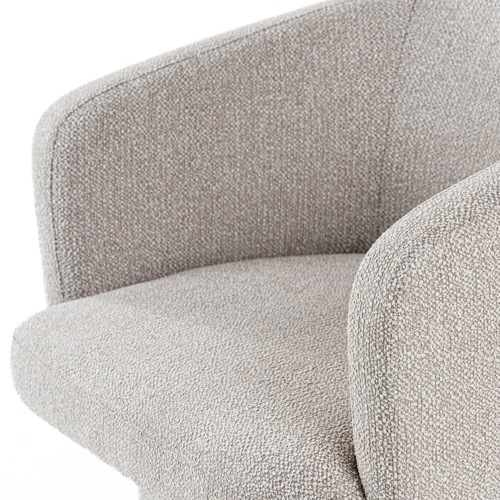 Linton  Modern Light Grey Fabric Dining Chair