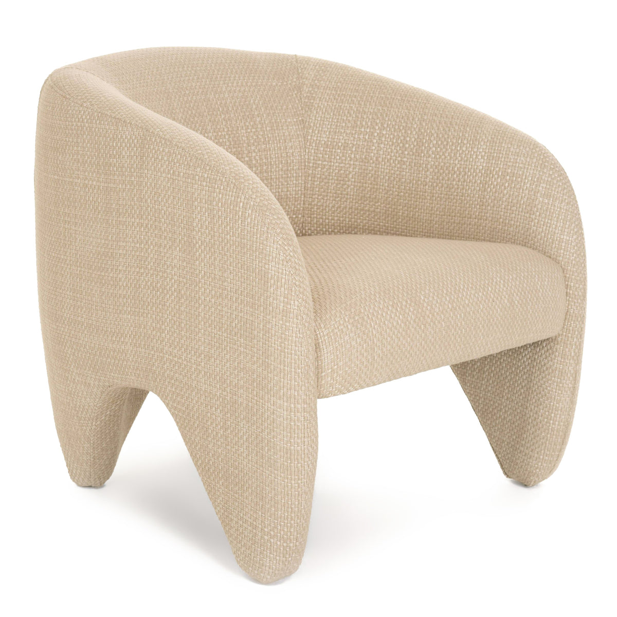 Halton - Modern Beige Fabric Accent Chair