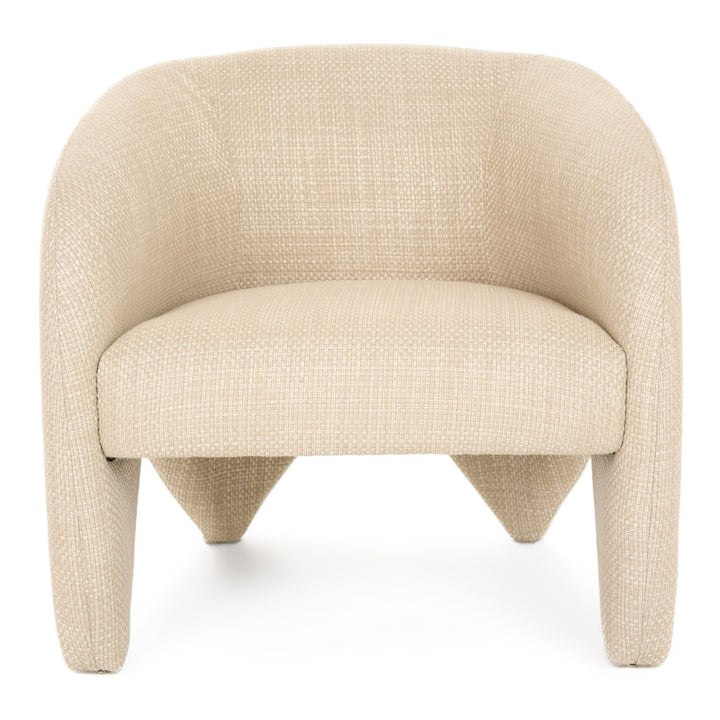 Halton - Modern Beige Fabric Accent Chair