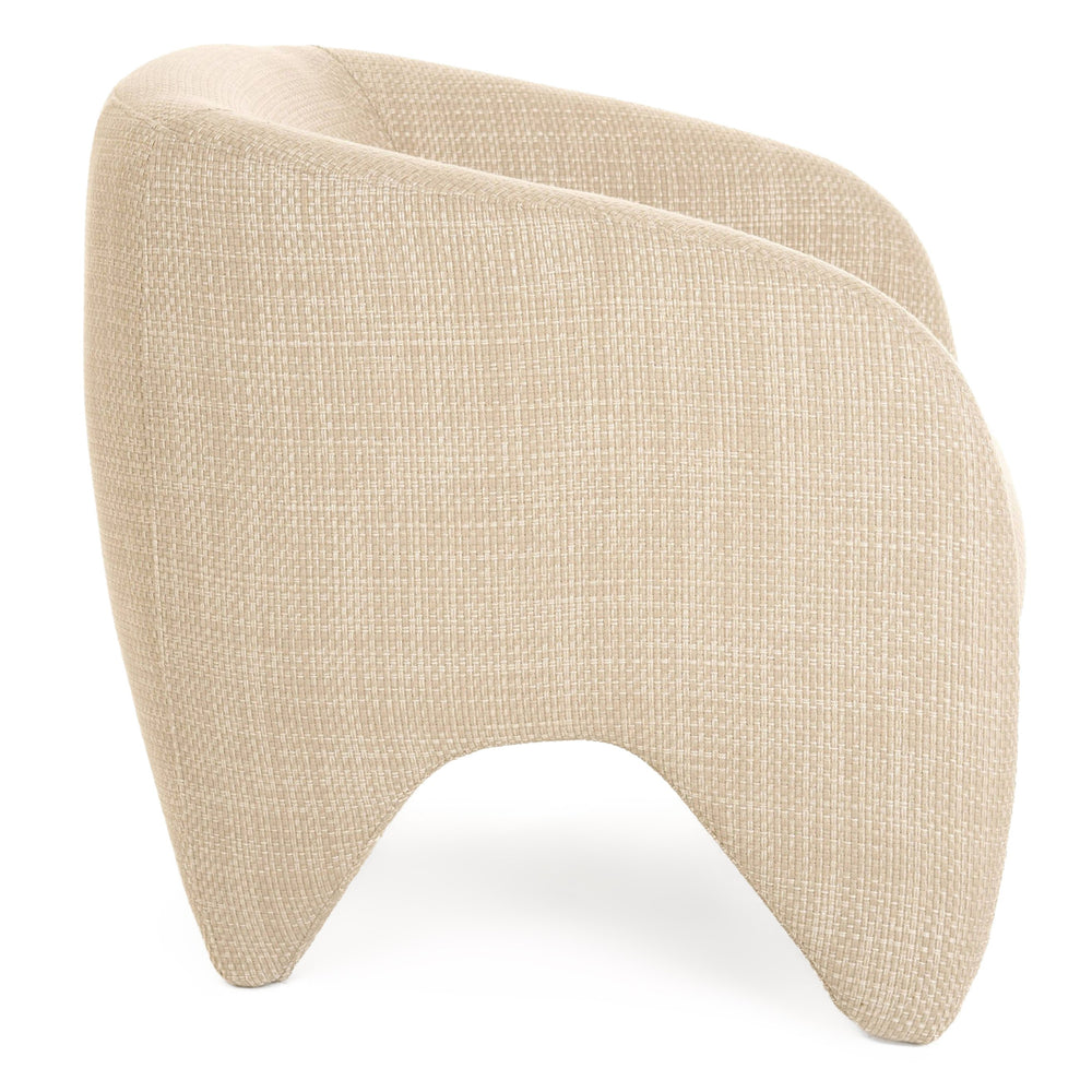 Halton - Modern Beige Fabric Accent Chair - View 5