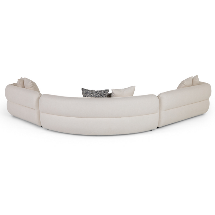 Drayton - Modern Off-White Fabric Sectional Sofa