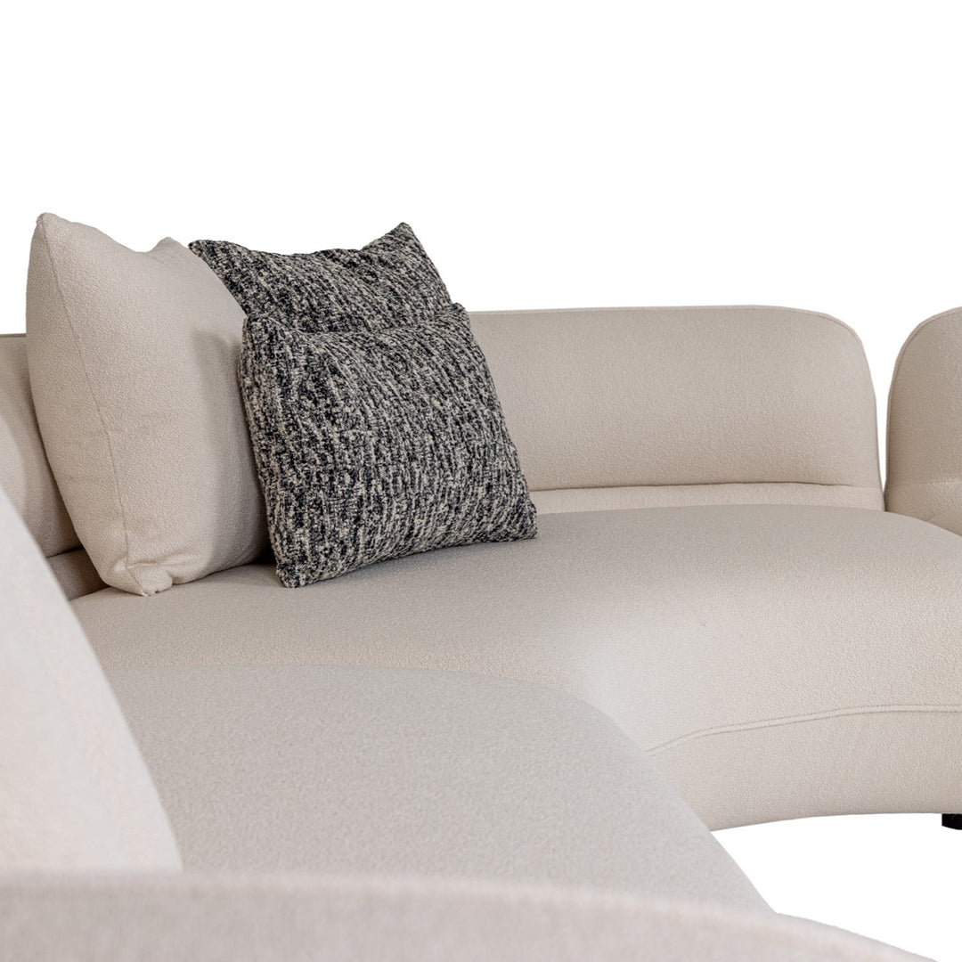 Drayton - Modern Off-White Fabric Sectional Sofa