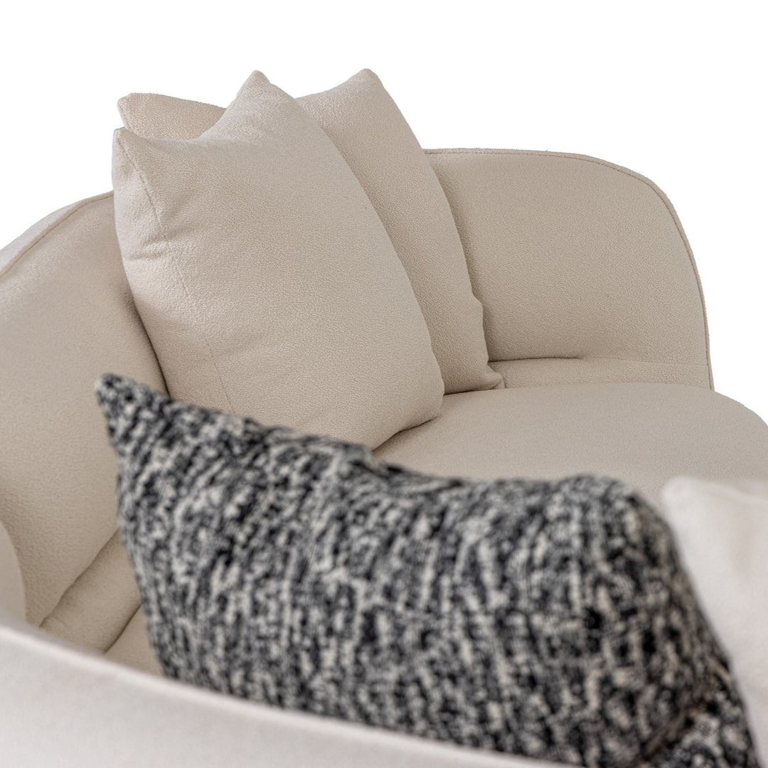 Drayton - Modern Off-White Fabric Sectional Sofa