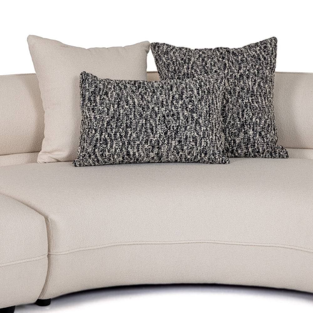 Drayton - Modern Off-White Fabric Sectional Sofa - View 7