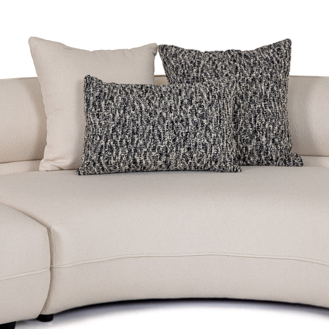 Drayton - Modern Off-White Fabric Sectional Sofa