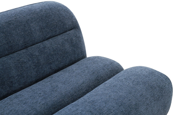 Forman - Modern Blue Fabric Modular Armless Sectional Seat