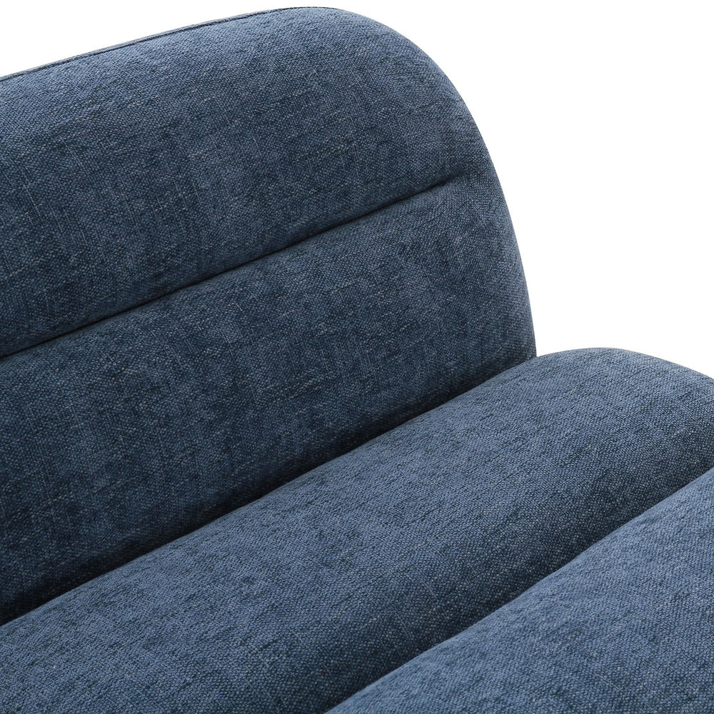 Forman - Modern Blue Fabric Modular Armless Sectional Seat - View 10