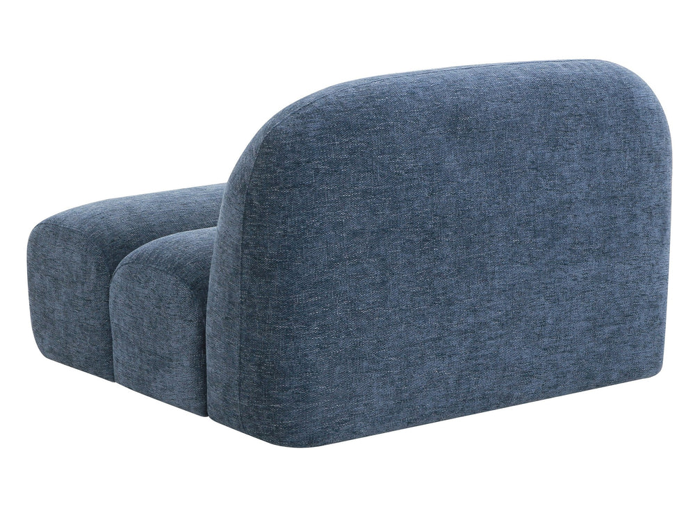 Forman - Modern Blue Fabric Modular Armless Sectional Seat - View 8