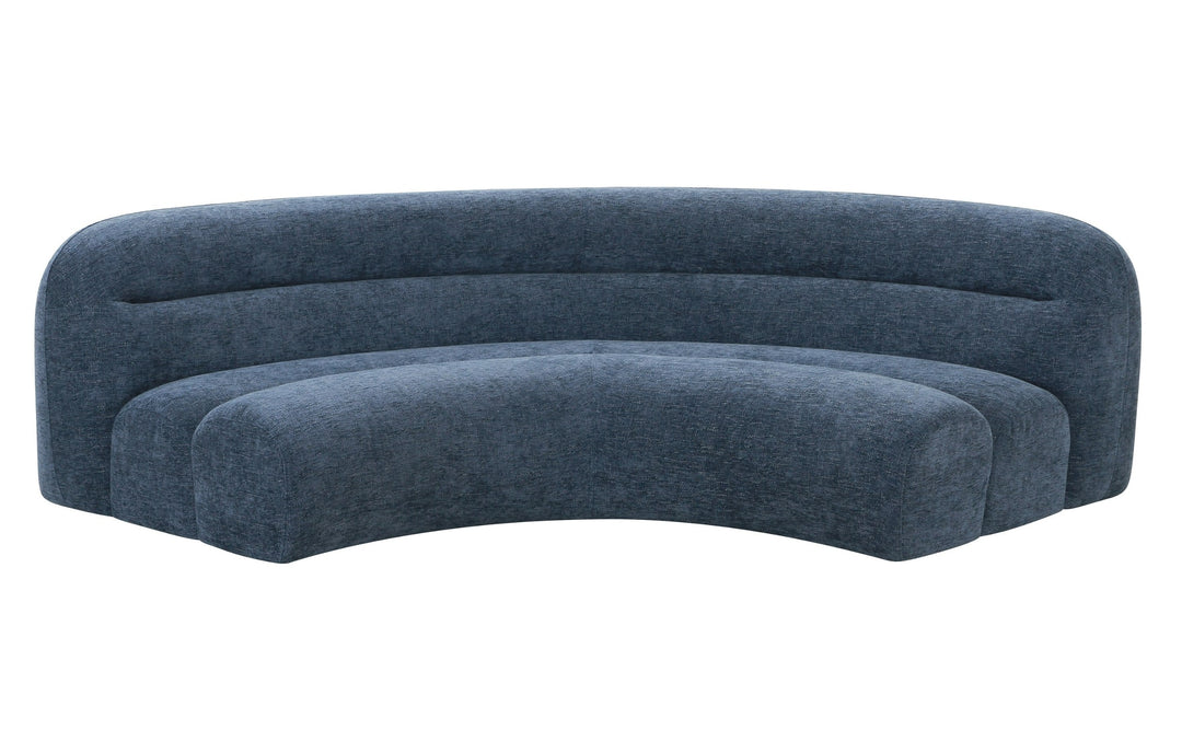 Forman - Modern Blue Fabric Modular Corner Sectional Seat