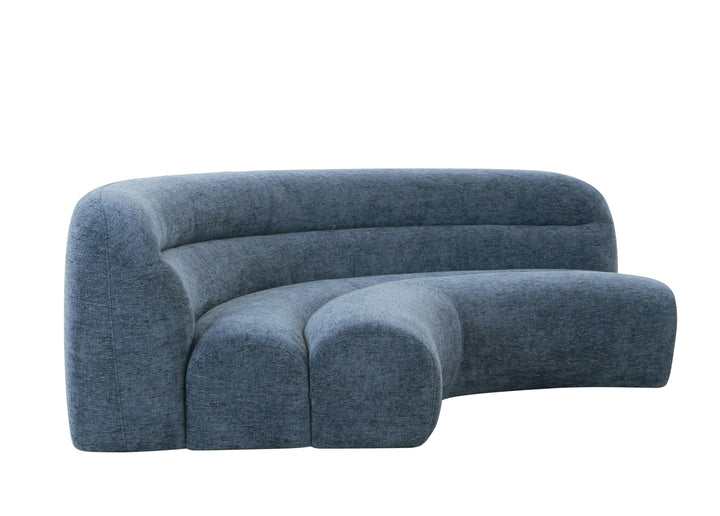 Forman - Modern Blue Fabric Modular Corner Sectional Seat