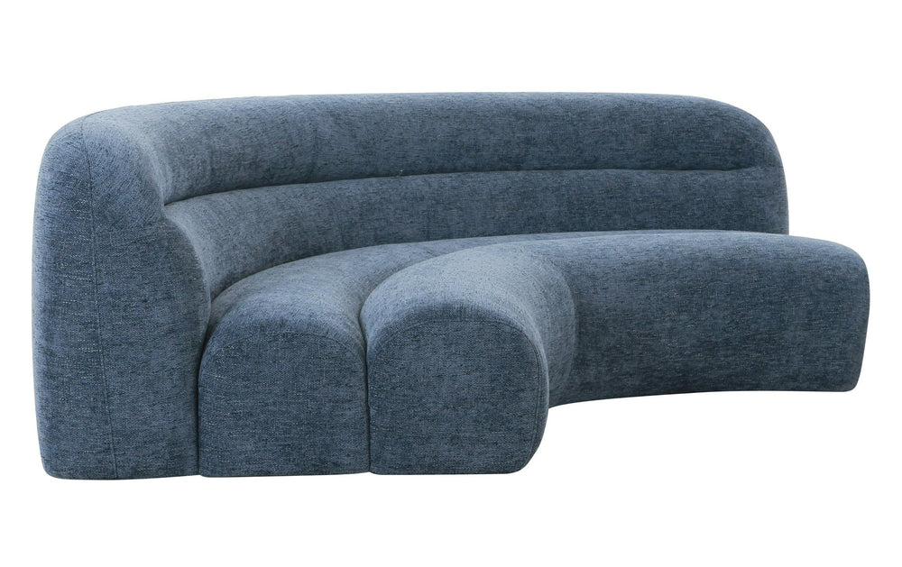 Forman - Modern Blue Fabric Modular Corner Sectional Seat - View 8