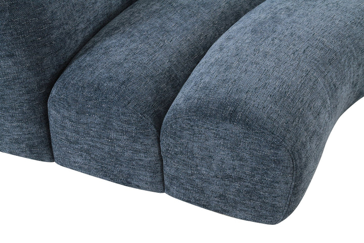 Forman - Modern Blue Fabric Modular Corner Sectional Seat