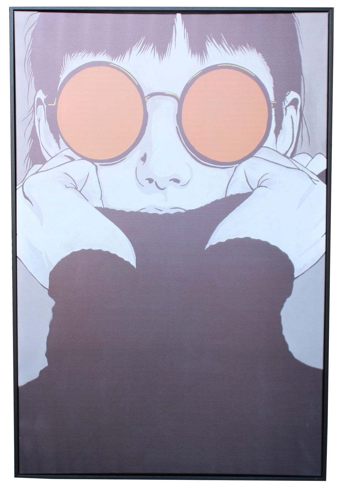 VIG23036 - 39 X 59 Black Framed Painting