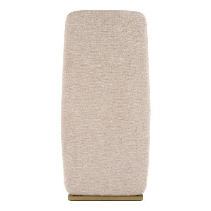 Tasha - Modern Beige Linen + Brushed Brass Dining Chair (Set of 2)