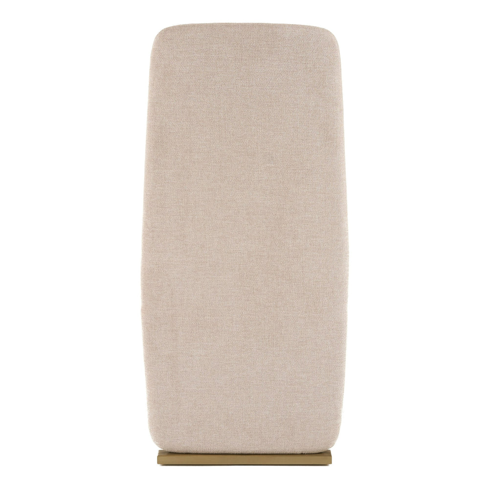 Tasha - Modern Beige Linen + Brushed Brass Dining Chair (Set of 2)