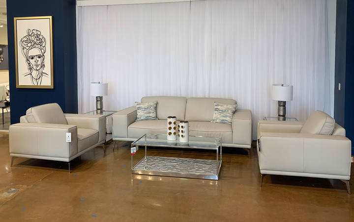 Braxton  Contemporary Clear Wave Glass Coffee Table