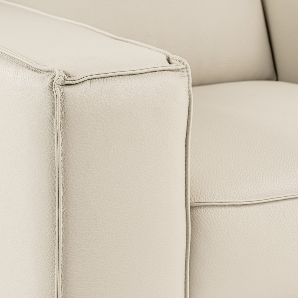 Soho - Italian Grey Oyster Leather Armchair - View 2