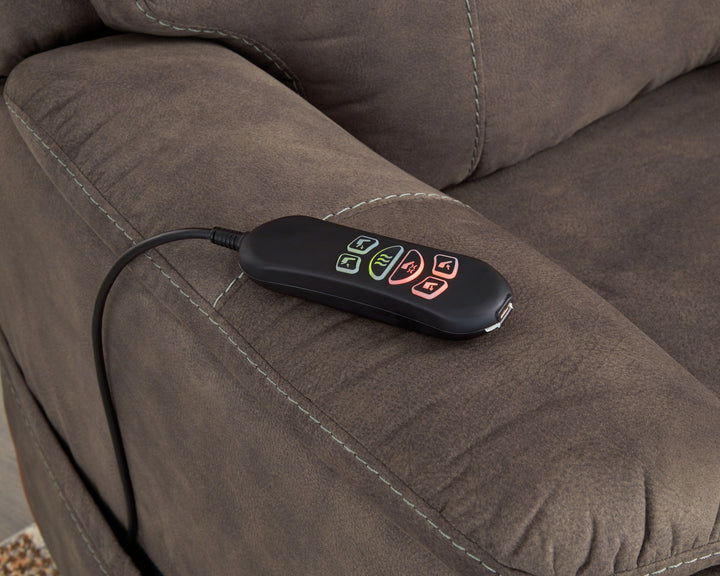 Crestmeade Power Lift Recliner with Heat, Massage & USB Charging - Espresso