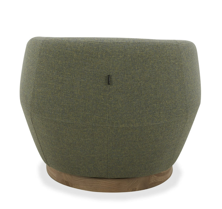Agatha - Modern Hemp Fabric Swivel Accent Chair