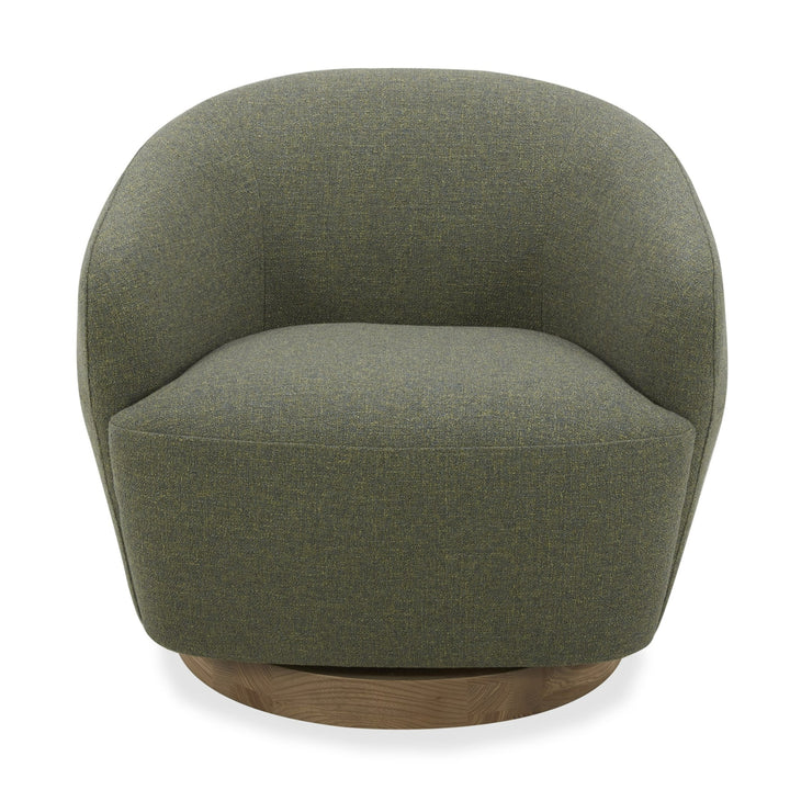 Agatha - Modern Hemp Fabric Swivel Accent Chair