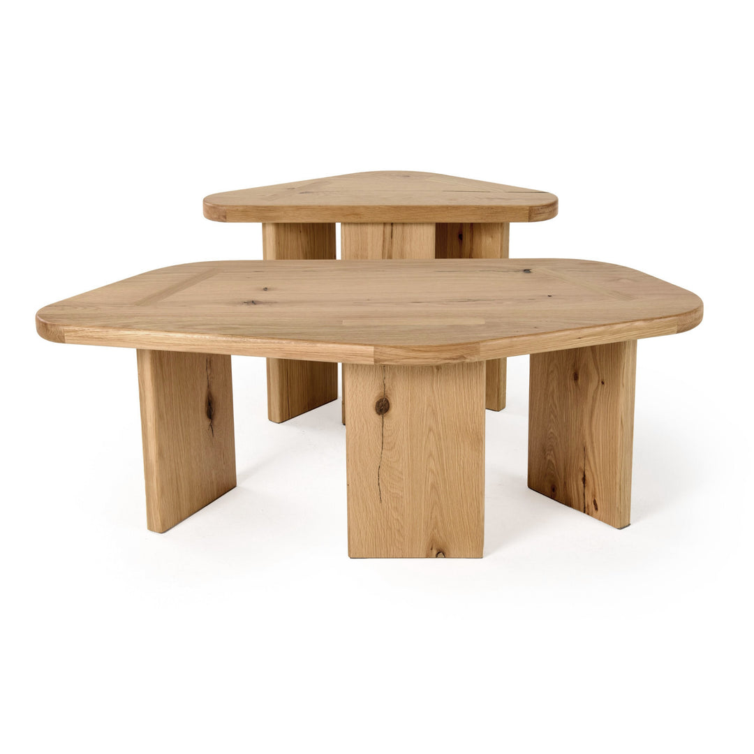 Jack  Modern Natural Wood Coffee Table Set