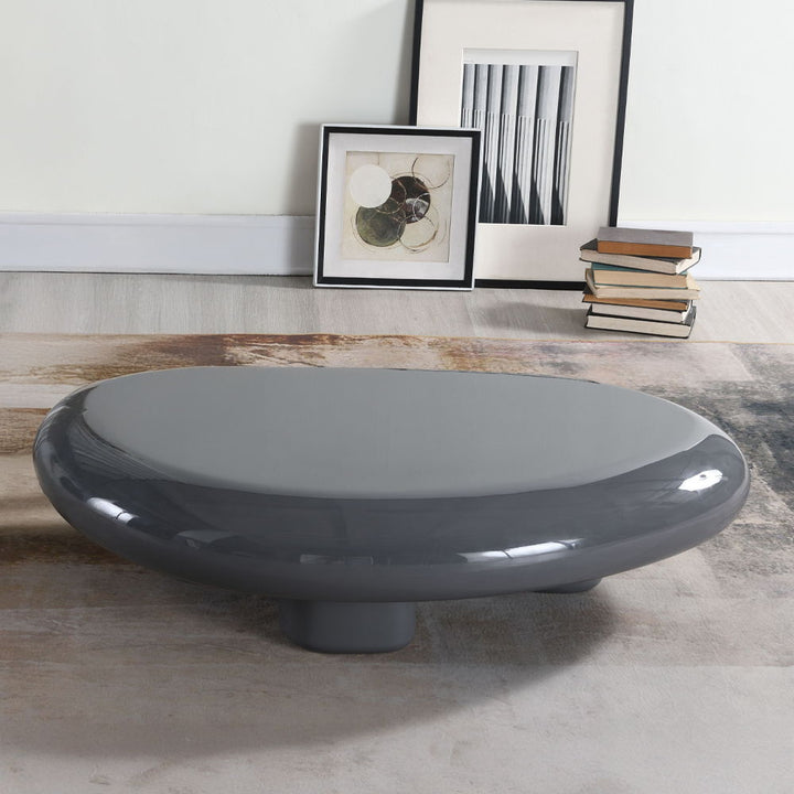 Charlene - Coffee Table - Gray High Gloss