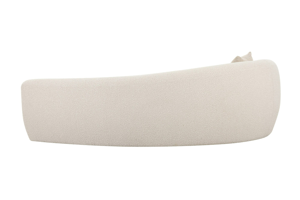 Kilmer Modern Off-White Curved Fabric Sectional Sofa - View 9