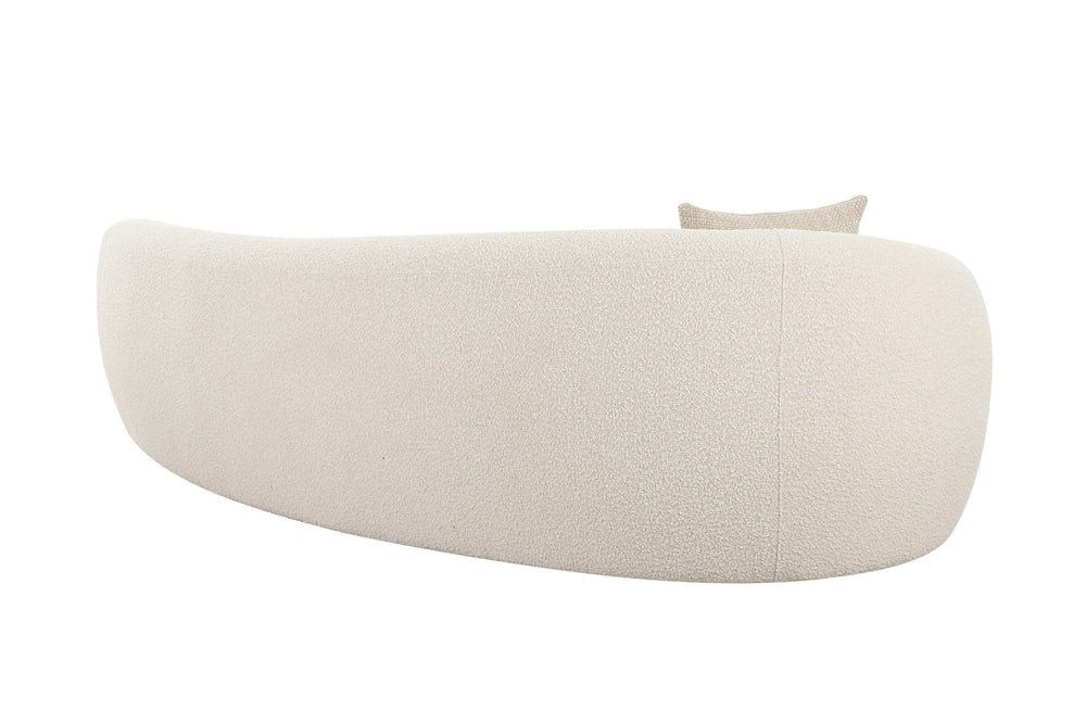 Kilmer Modern Off-White Curved Fabric Sectional Sofa - View 10