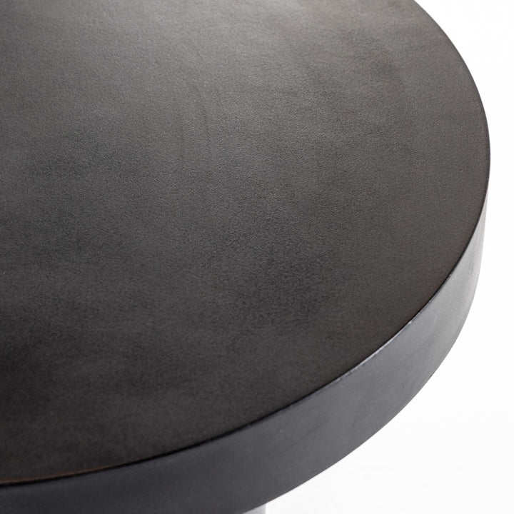 Bruni - Modern Black Concrete End Table