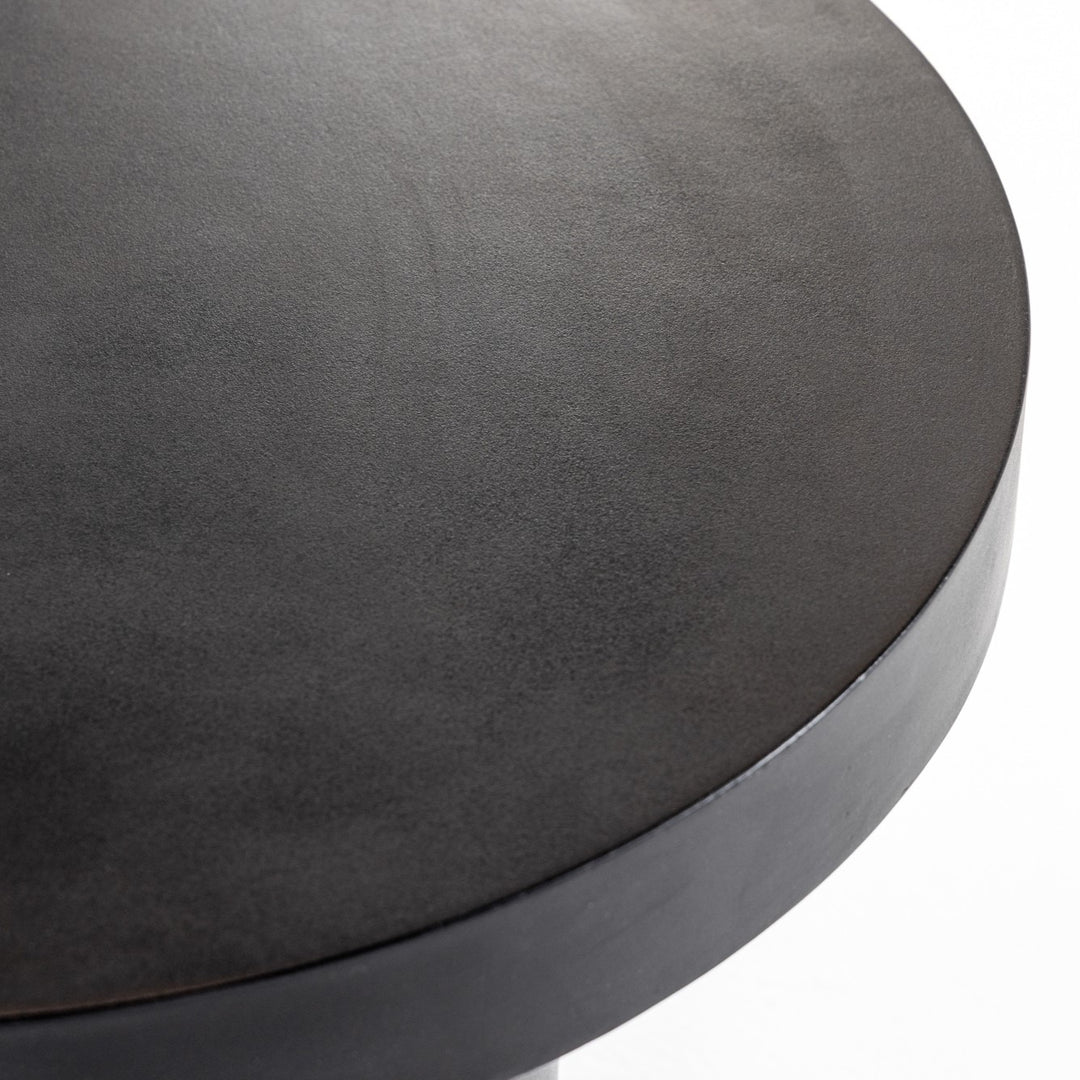Bruni - Modern Black Concrete End Table