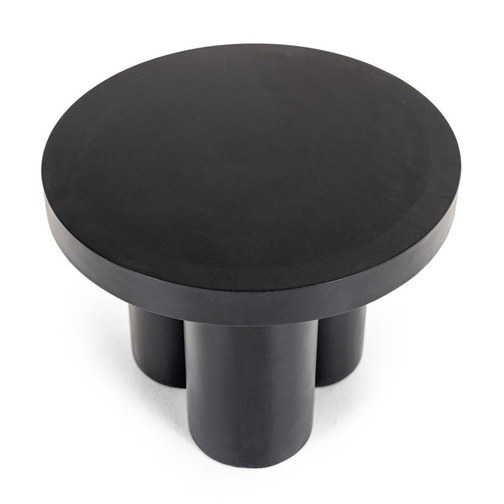 Bruni - Modern Black Concrete End Table