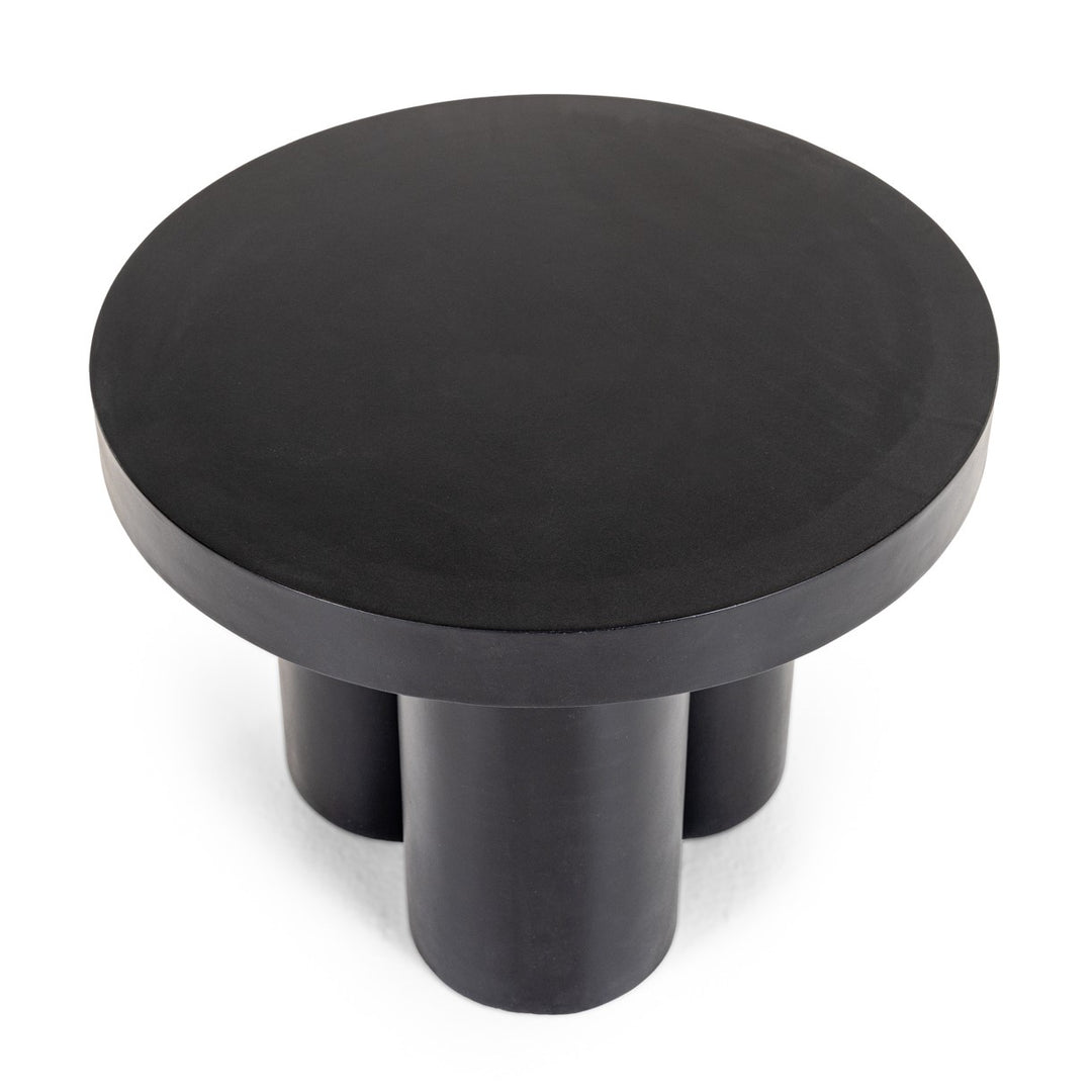 Bruni - Modern Black Concrete End Table