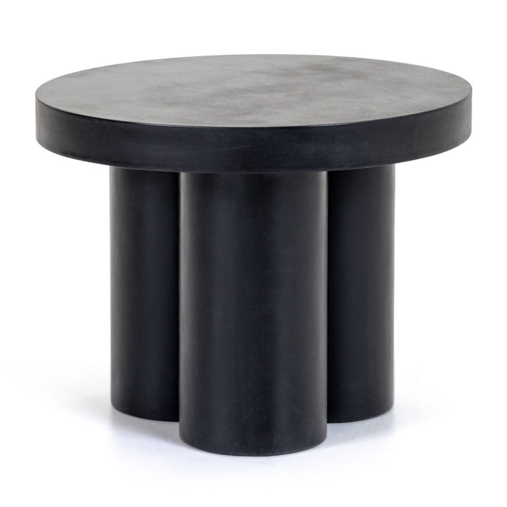 Bruni - Modern Black Concrete End Table