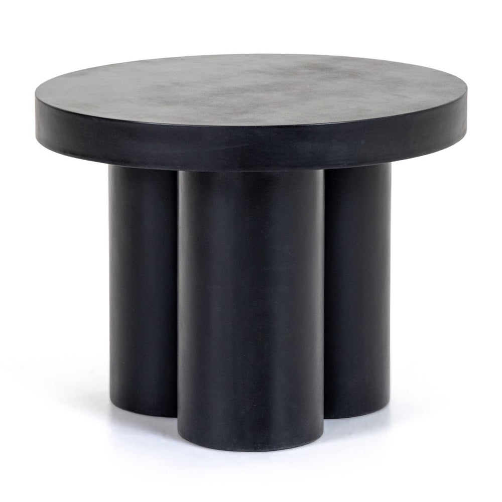Bruni - Modern Black Concrete End Table