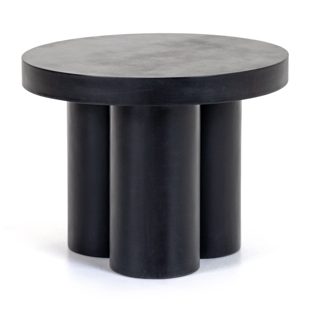 Bruni - Modern Black Concrete End Table